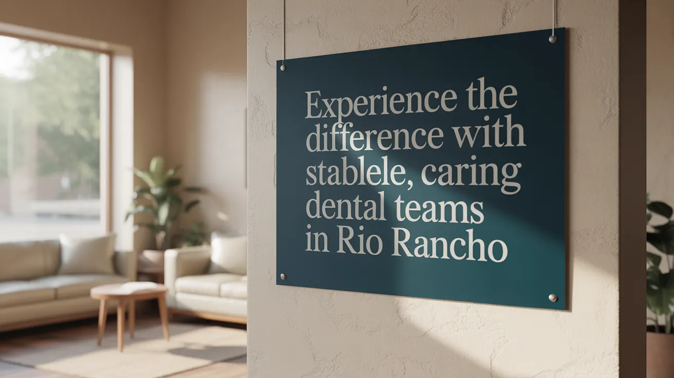 Experience the Difference with Stable, Caring Dental Teams in Rio Rancho