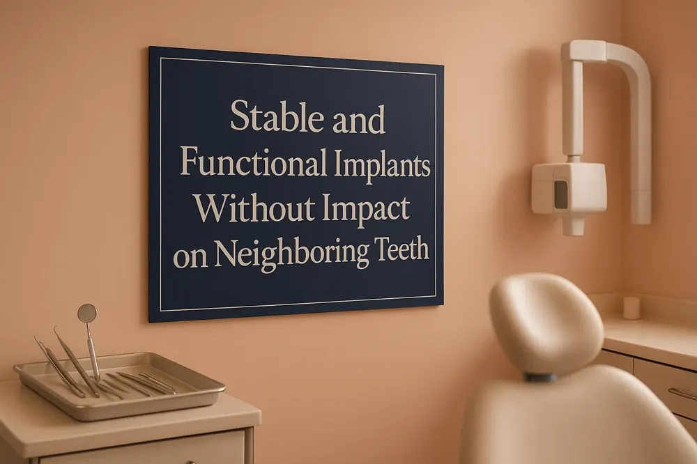 Stable and Functional Implants Without Impact on Neighboring Teeth