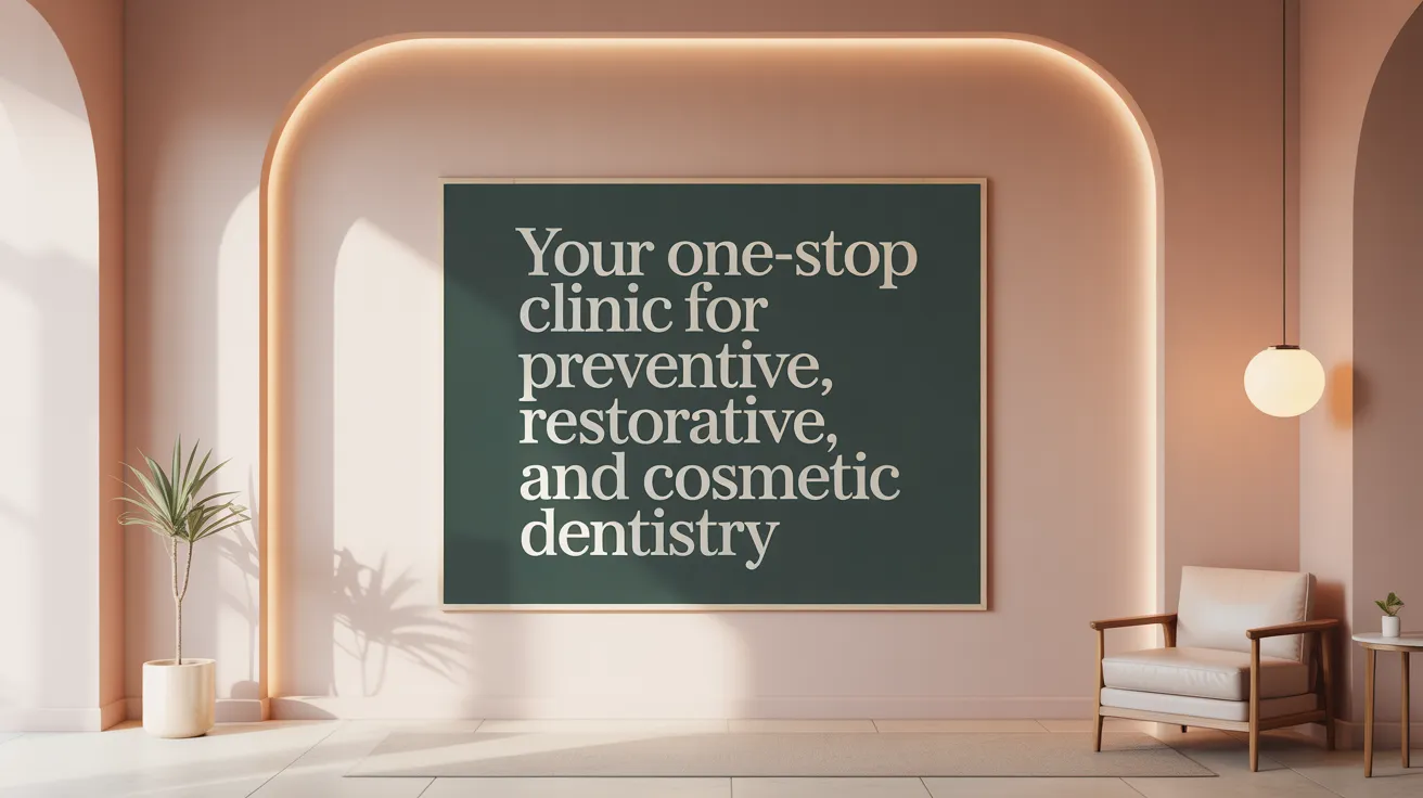 Your One-Stop Clinic for Preventive, Restorative, and Cosmetic Dentistry