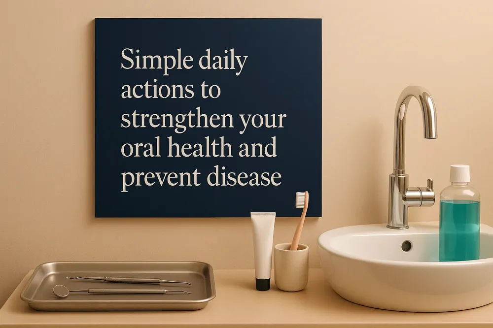 Simple daily actions to strengthen your oral health and prevent disease.