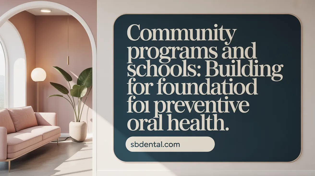 Community Programs and Schools: Building a Foundation for Preventive Oral Health