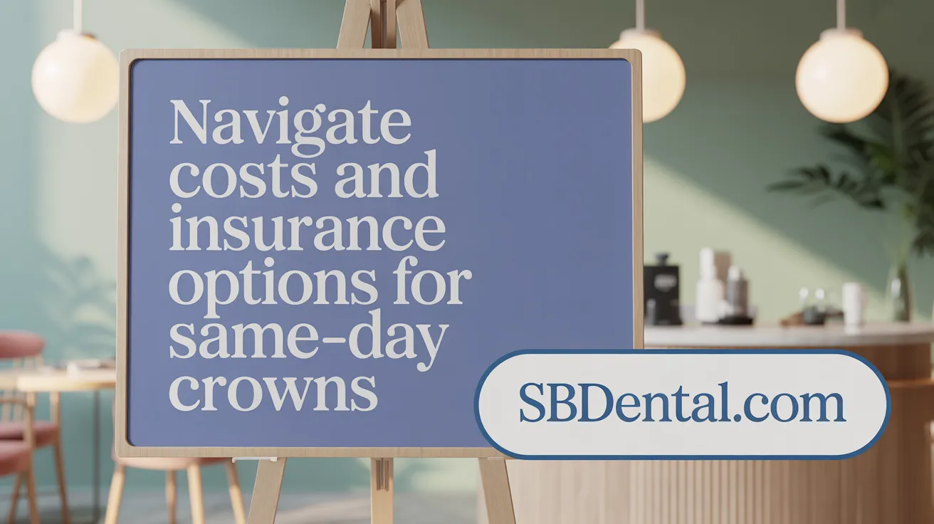 Navigate costs and insurance options for same-day crowns