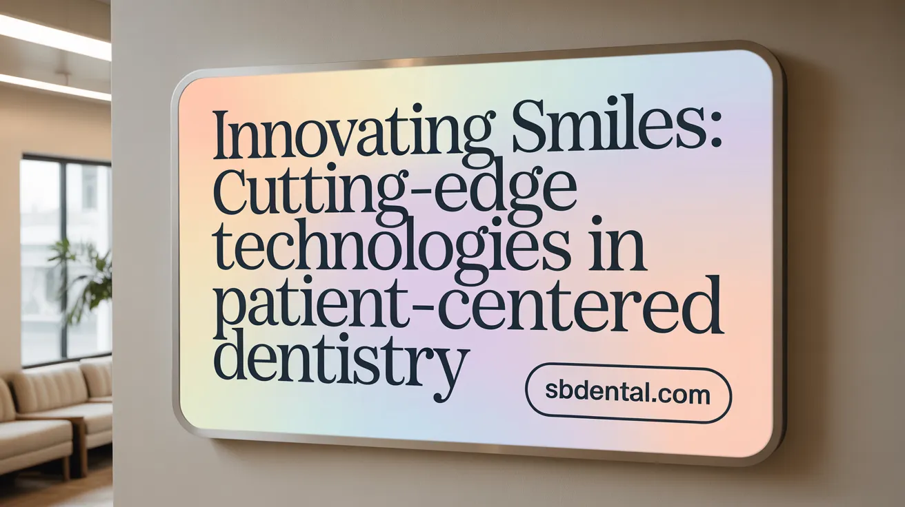 Innovating Smiles: Cutting-Edge Technologies in Patient-Centered Dentistry