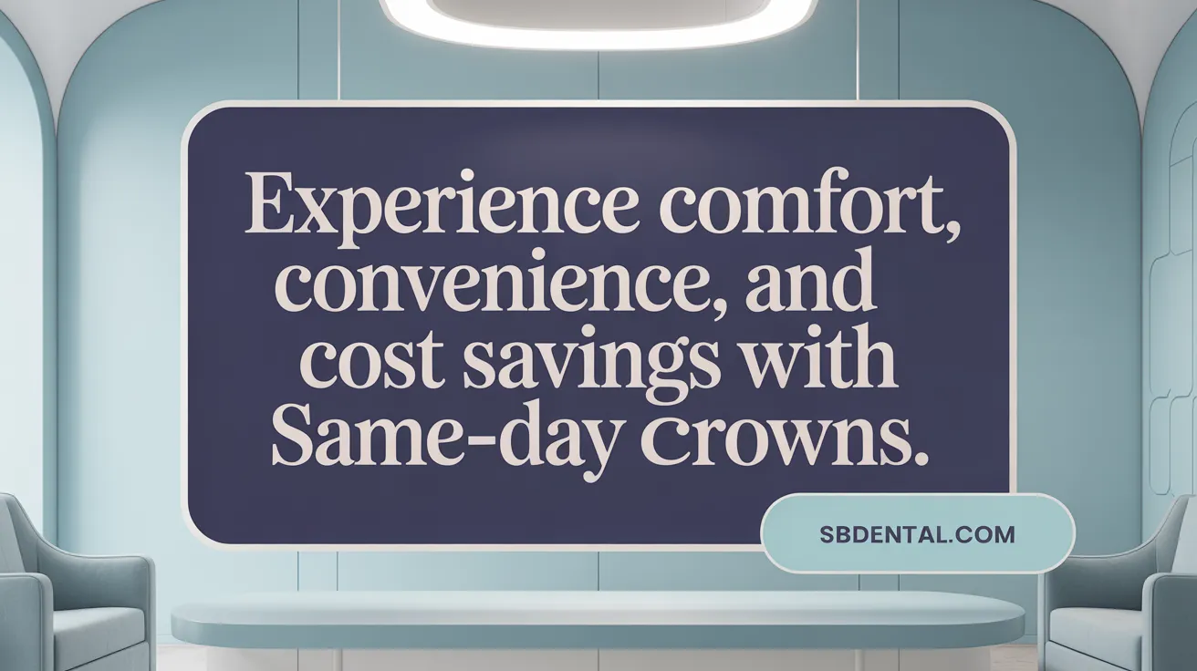 Experience comfort, convenience, and cost savings with same-day crowns.
