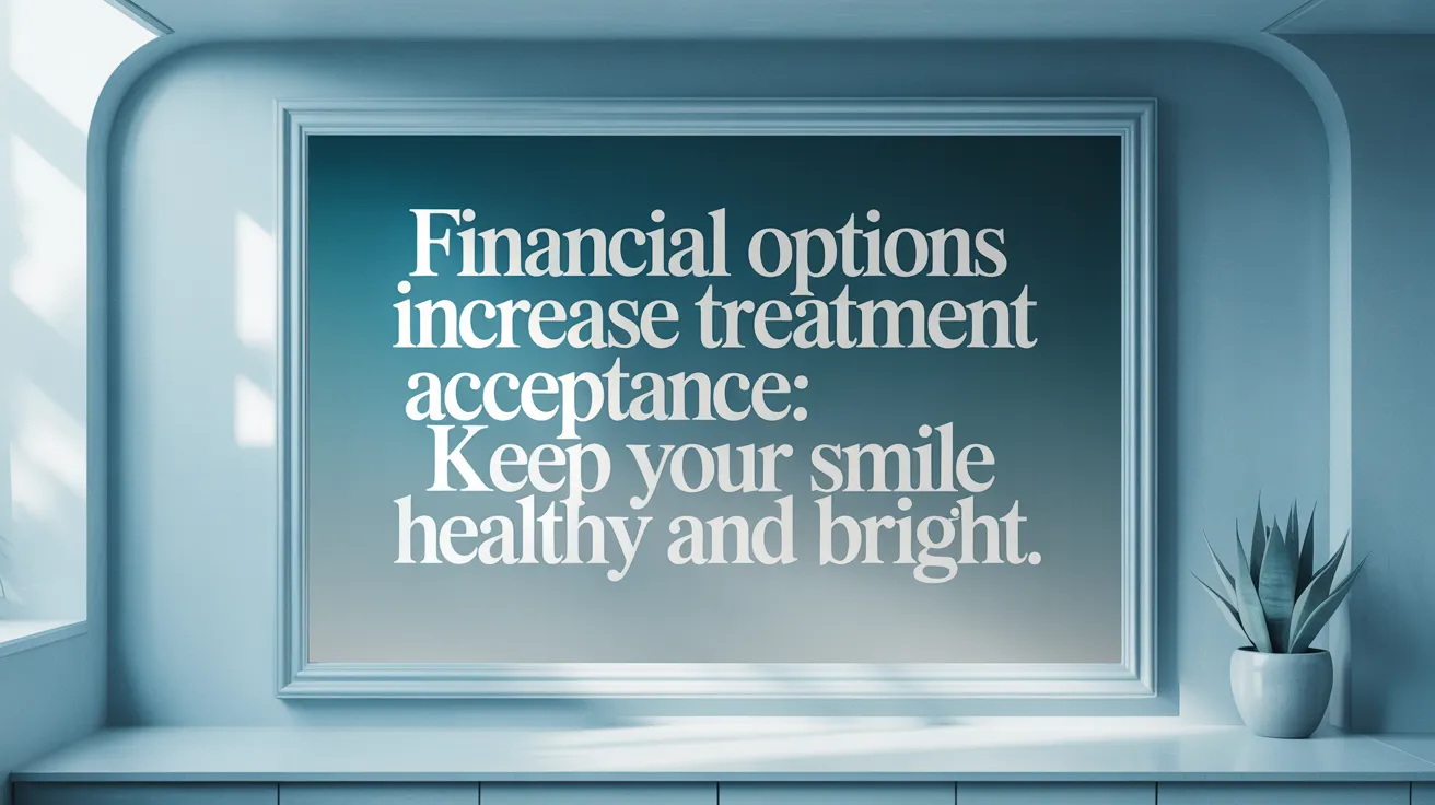 Financial Options Increase Treatment Acceptance: Keep Your Smile Healthy and Bright.