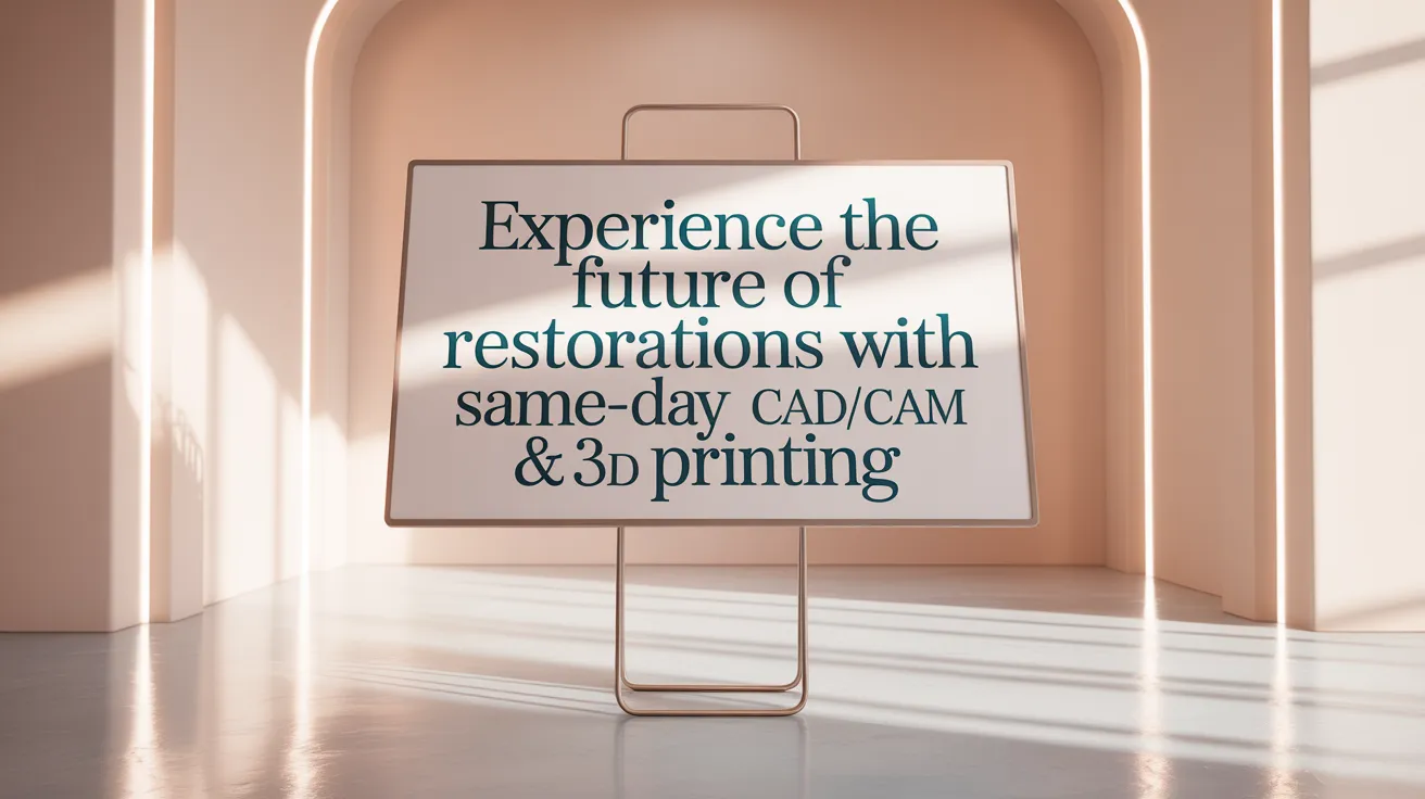 Experience the Future of Restorations with Same-Day CAD/CAM & 3D Printing