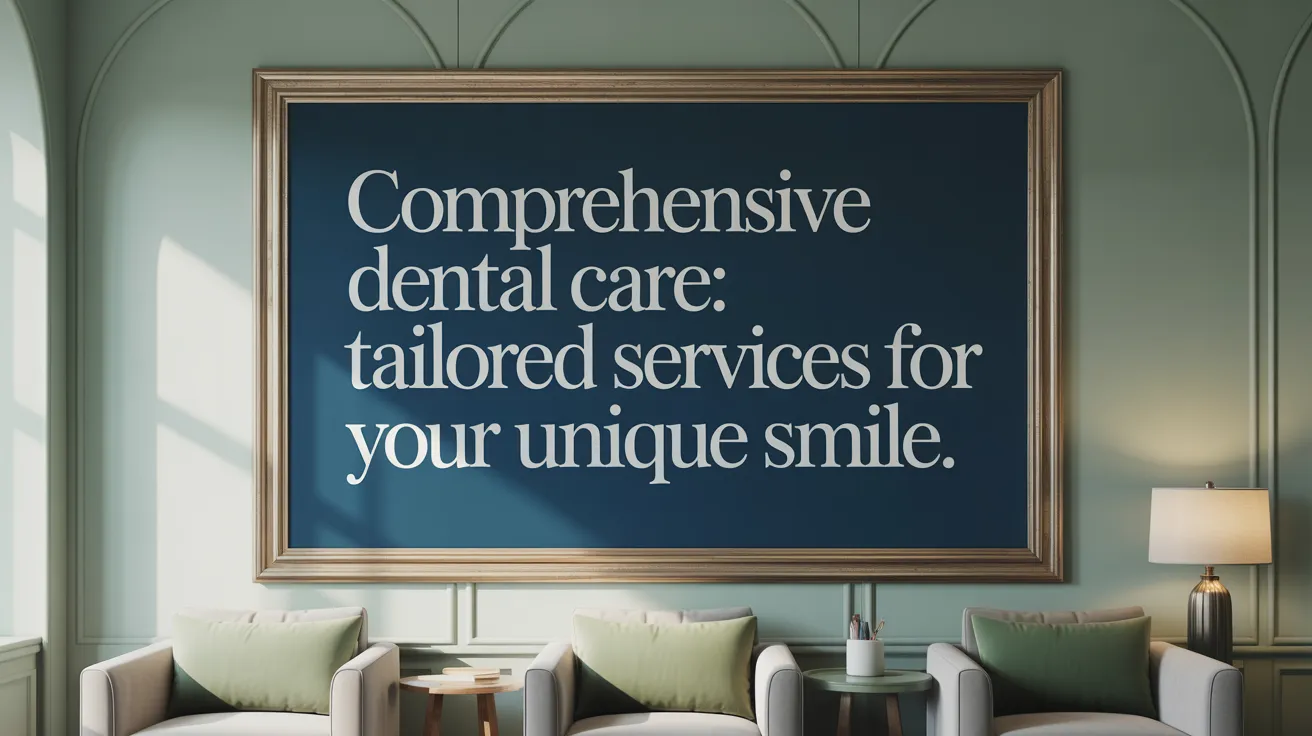Comprehensive Dental Care: Tailored Services for Your Unique Smile.