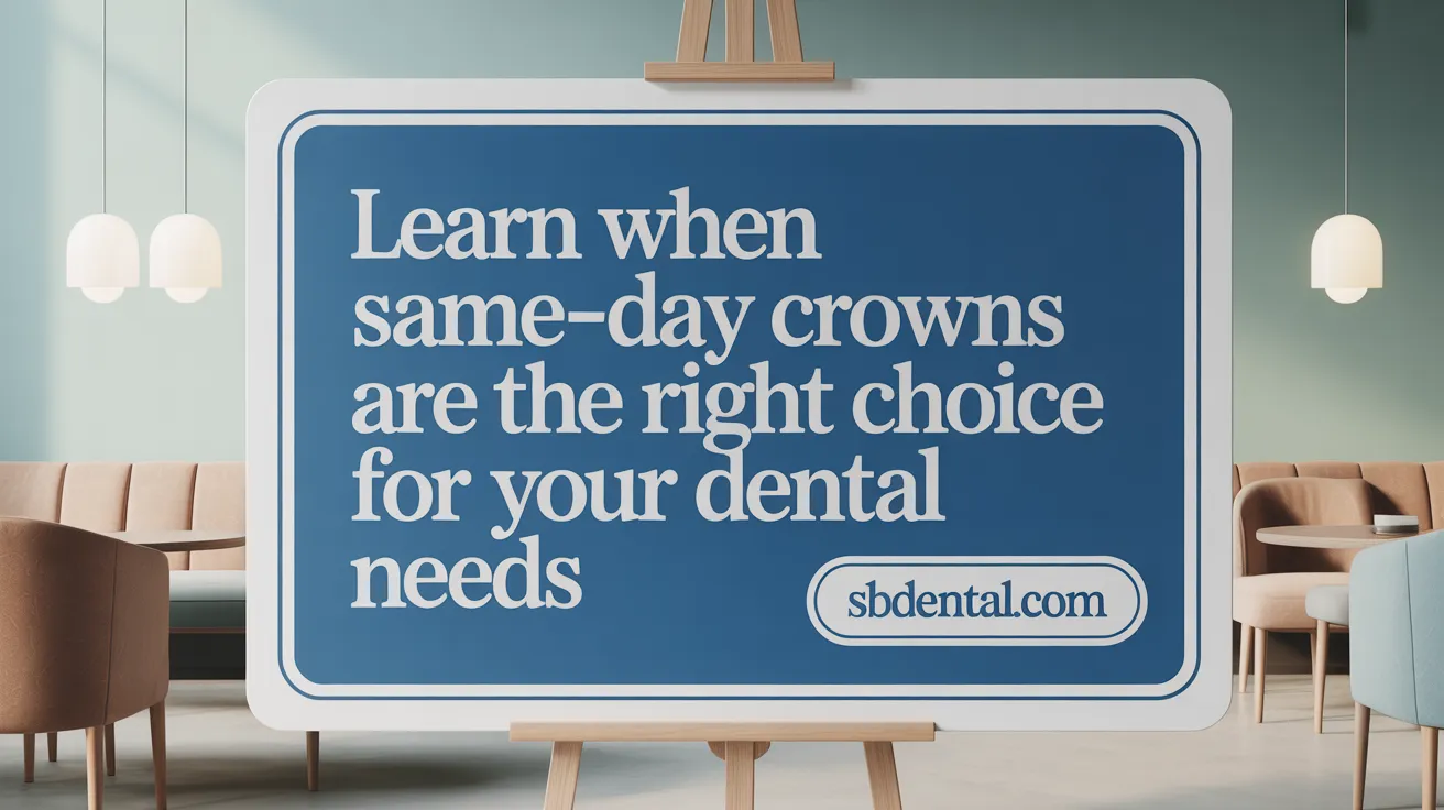 Learn when same-day crowns are the right choice for your dental needs