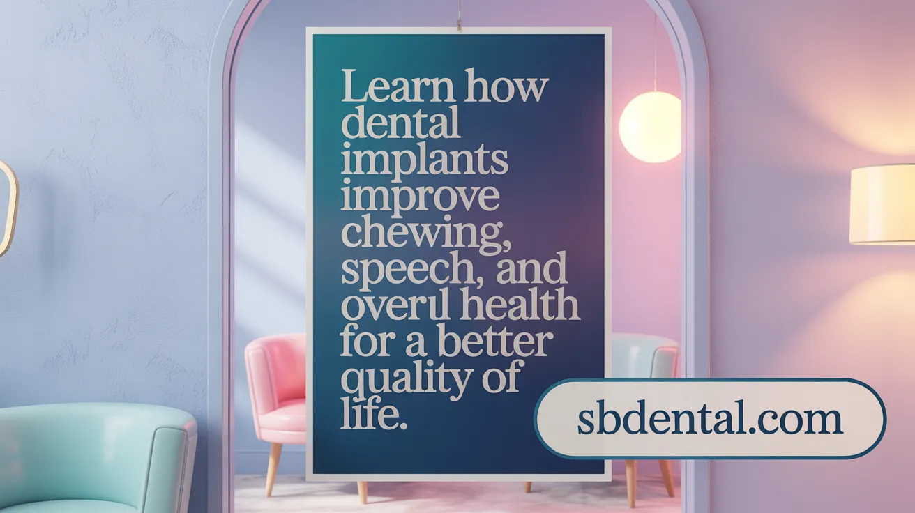 Learn how dental implants improve chewing, speech, and overall health for a better quality of life.