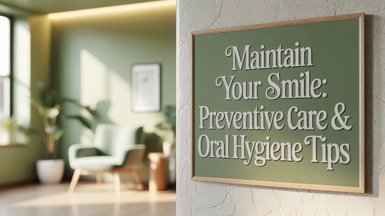Maintain Your Smile: Preventive Care & Oral Hygiene Tips