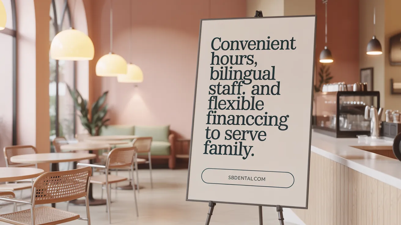 Convenient hours, bilingual staff, and flexible financing to serve every family.