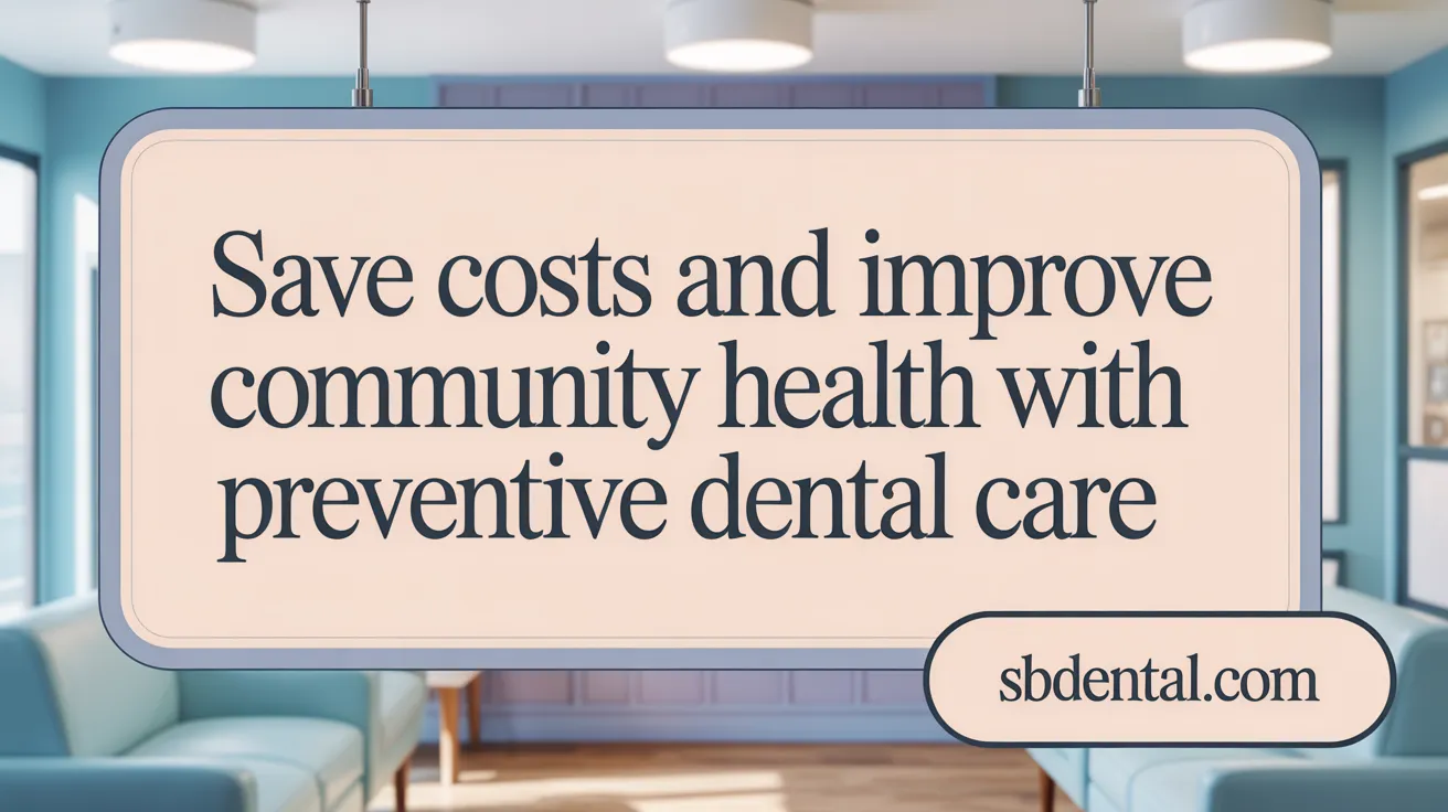 Save Costs and Improve Community Health with Preventive Dental Care
