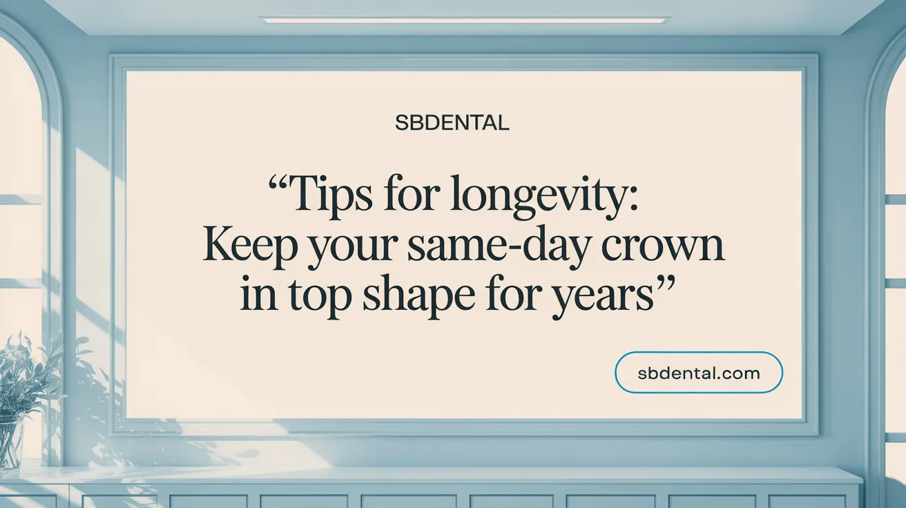 Tips for Longevity: Keep Your Same-Day Crown in Top Shape for Years