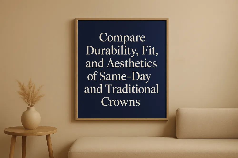 Compare Durability, Fit, and Aesthetics of Same-Day and Traditional Crowns