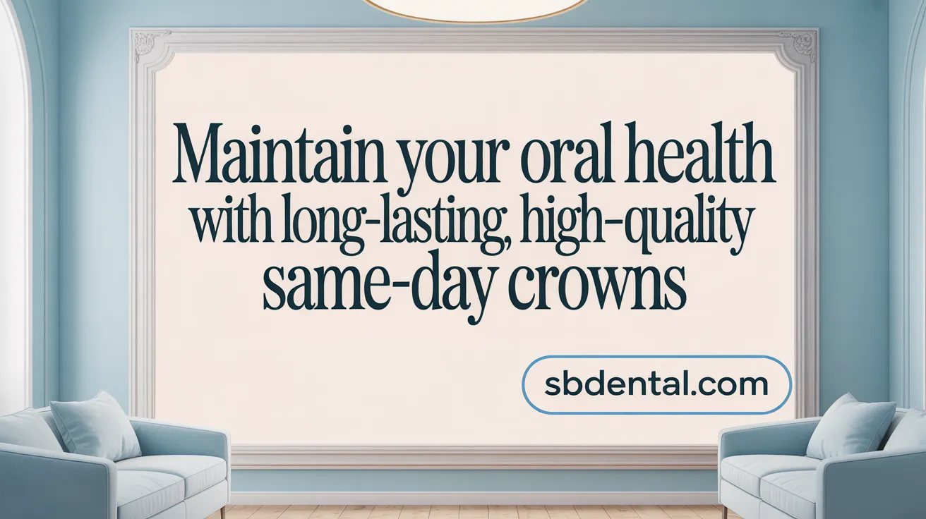 Maintain Your Oral Health with Long-Lasting, High-Quality Same-Day Crowns