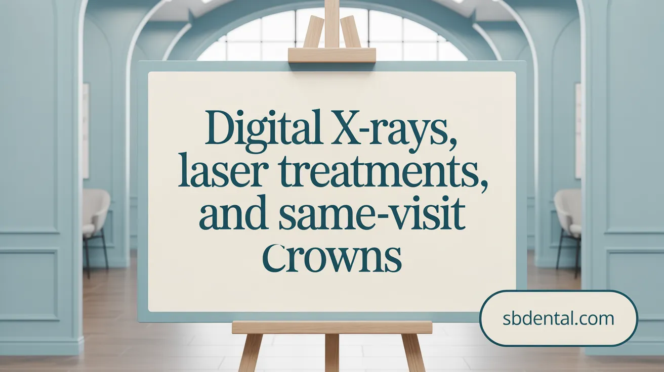 Digital X-rays, Laser Treatments, and Same-Visit Crowns