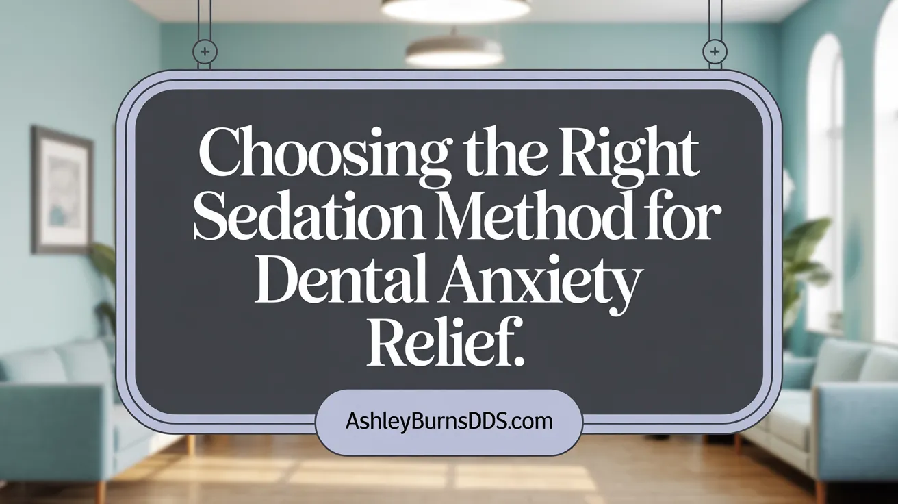 Choosing the Right Sedation Method for Dental Anxiety Relief