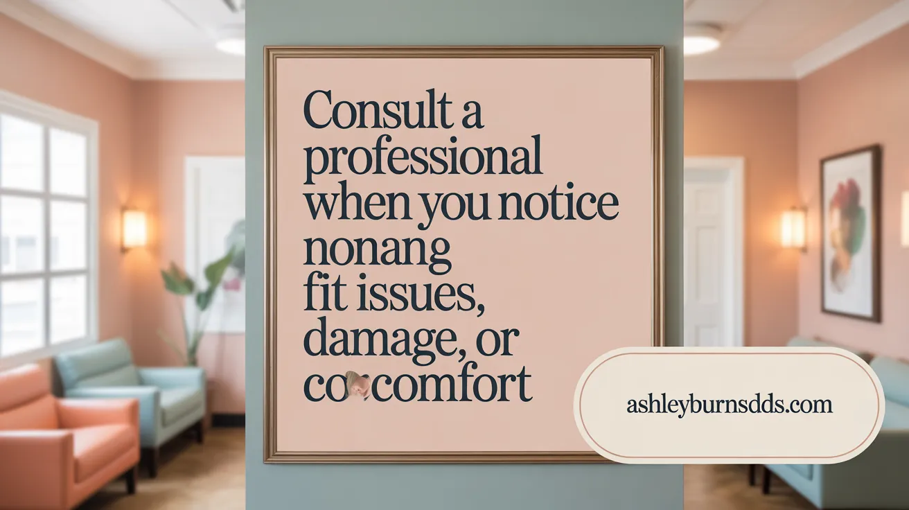 Consult a Professional When You Notice Fit Problems, Damage, or Soreness