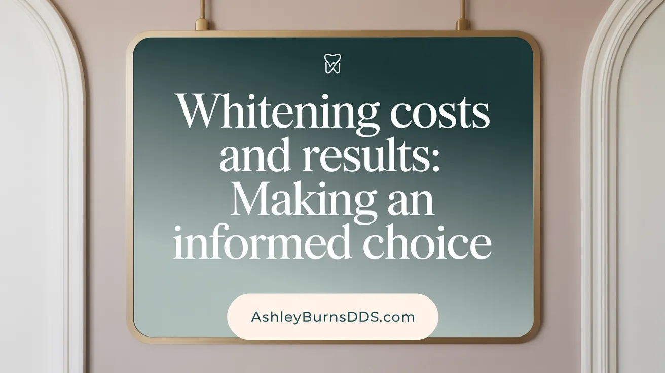 Whitening Costs and Results: Making an Informed Choice