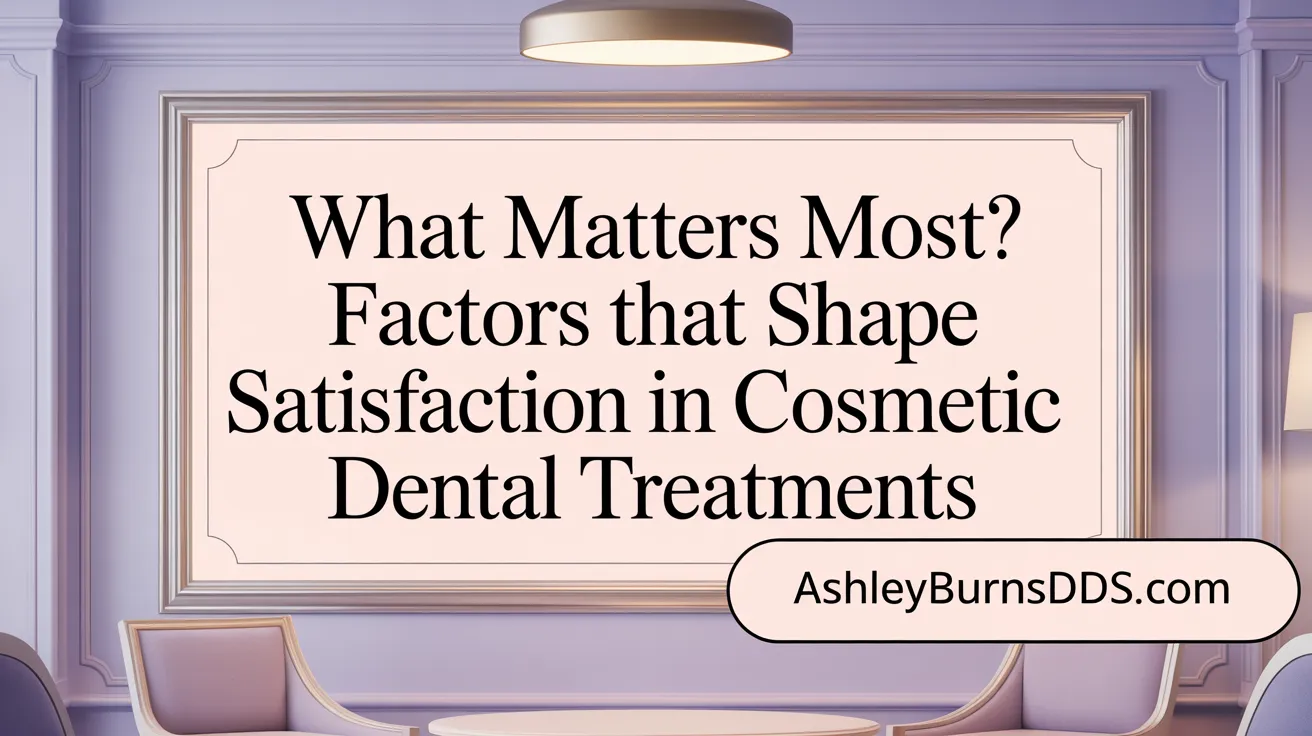 What Matters Most? Factors That Shape Satisfaction in Cosmetic Dental Treatments
