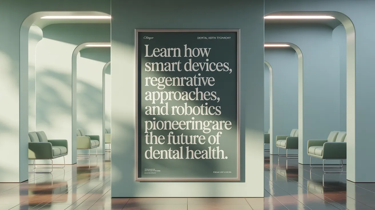 Learn how smart devices, regenerative approaches, and robotics are pioneering the future of dental health.