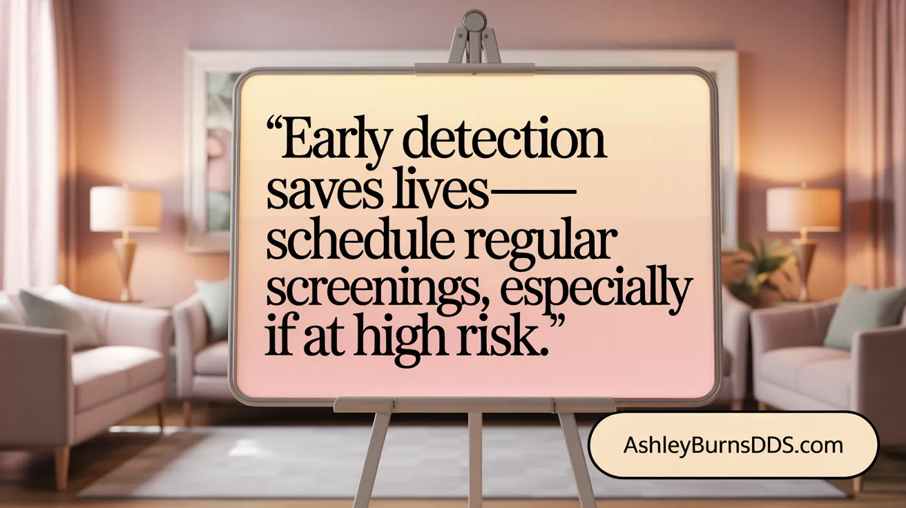 Early detection saves lives—schedule regular screenings, especially if at high risk.