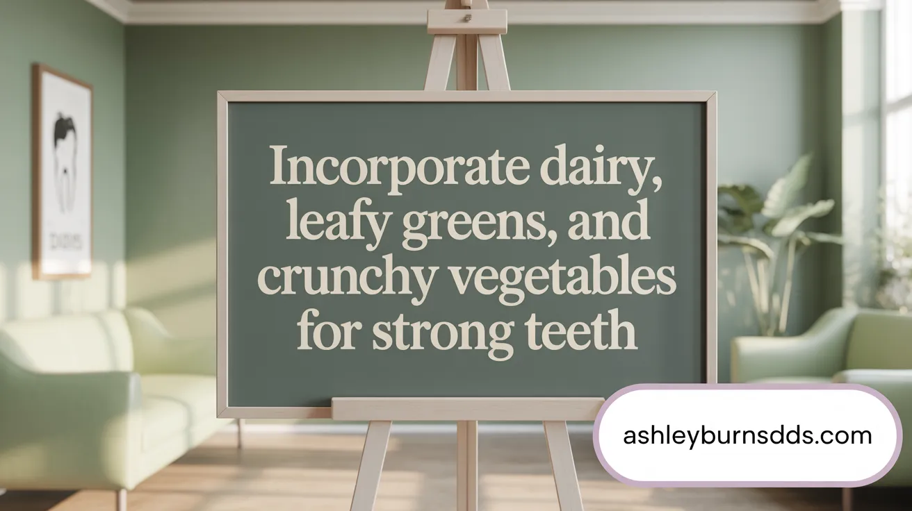Incorporate Dairy, Leafy Greens, and Crunchy Vegetables for Strong Teeth