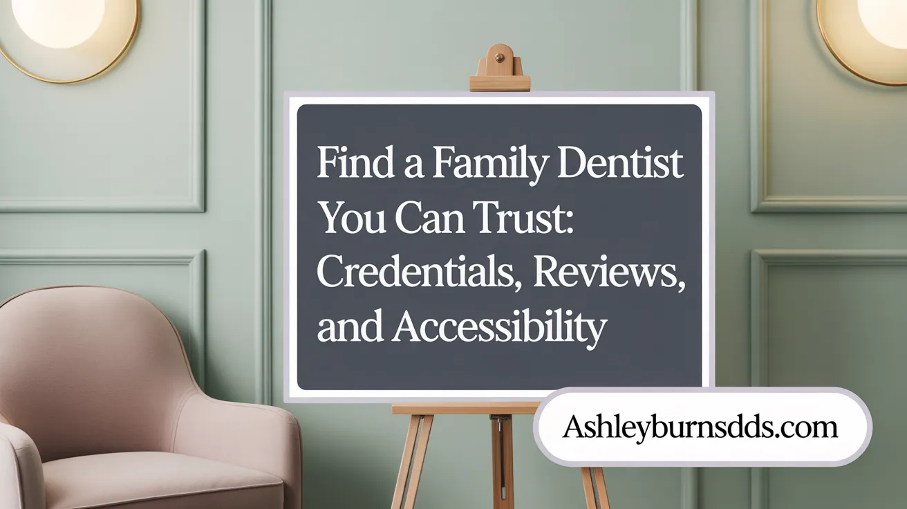 Find a Family Dentist You Can Trust: Credentials, Reviews, and Accessibility