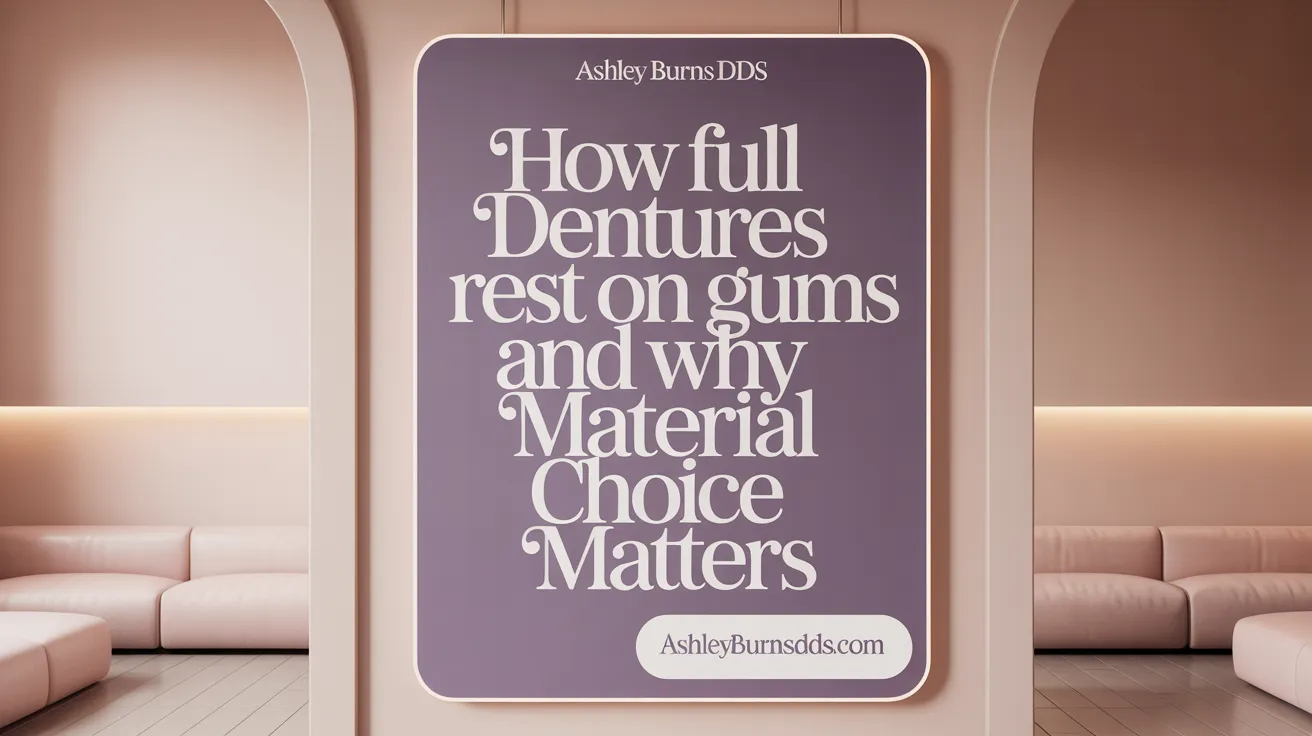 How Full Dentures Rest on Gums and Why Material Choice Matters