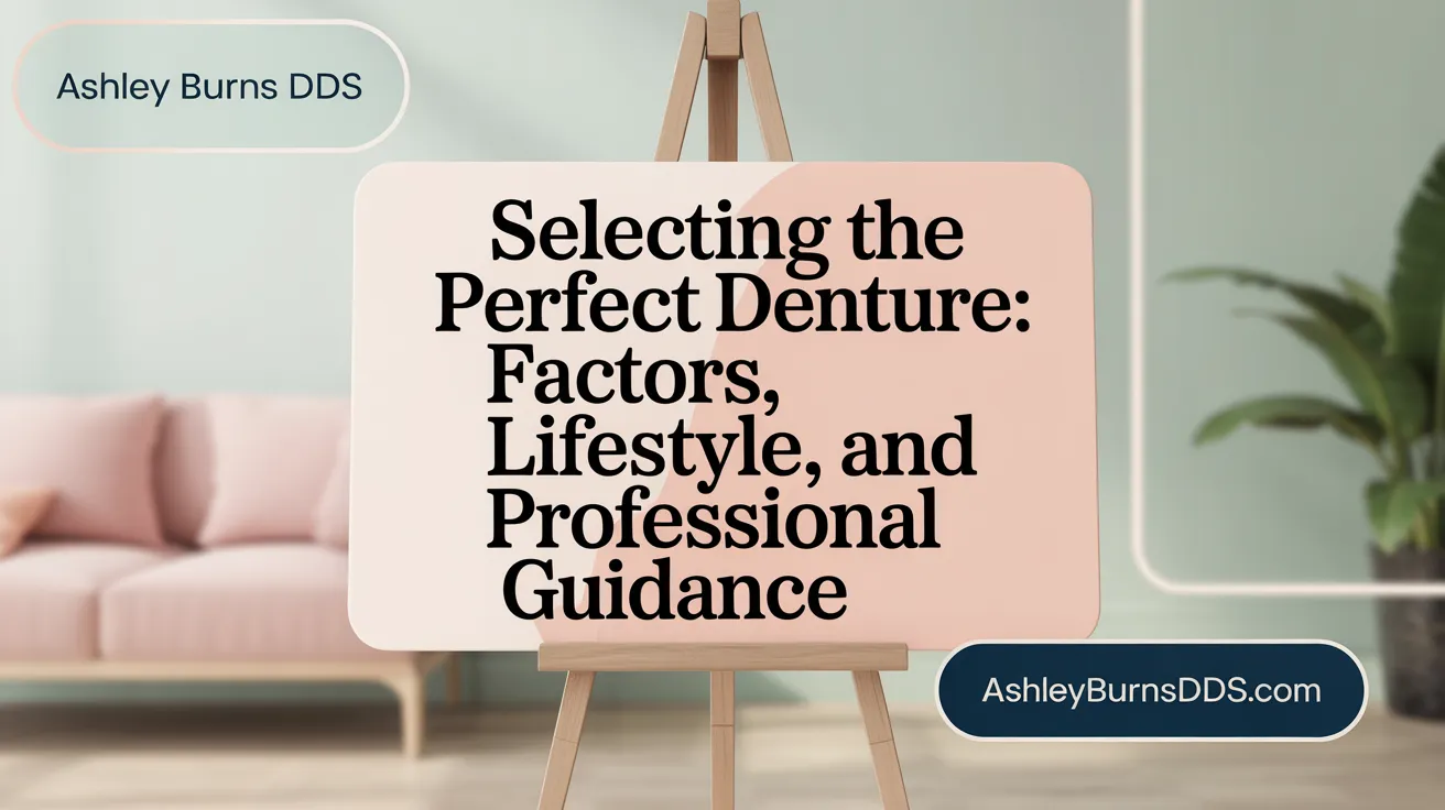 Selecting the Perfect Denture: Factors, Lifestyle, and Professional Guidance
