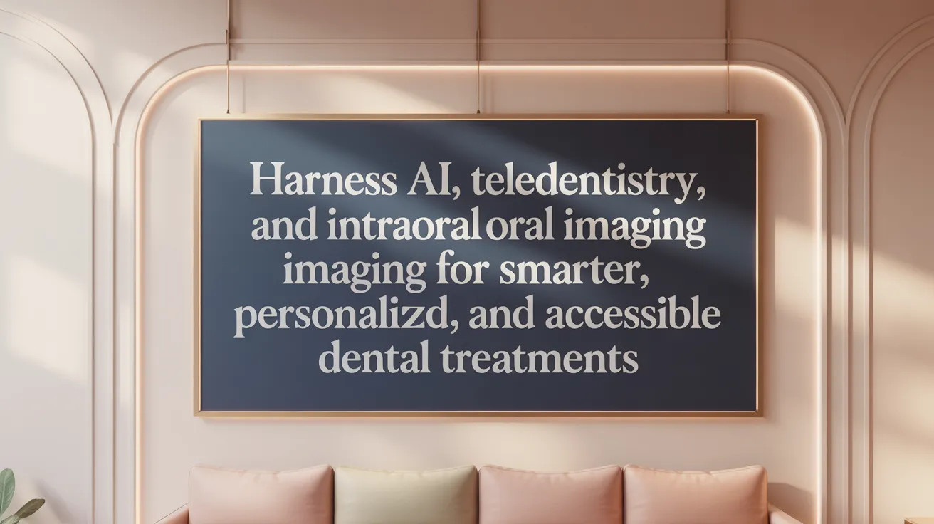 Harness AI, teledentistry, and intraoral imaging for smarter, personalized, and accessible dental treatments.