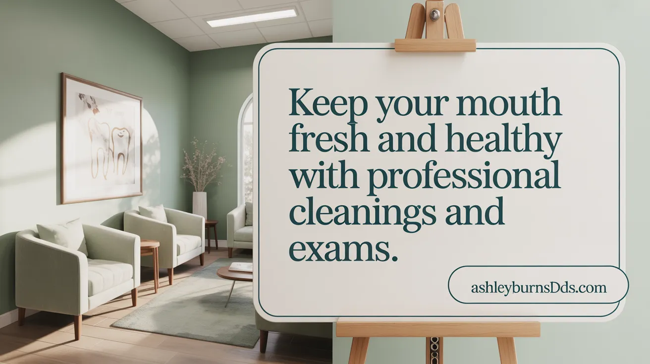 Keep Your Mouth Fresh and Healthy with Professional Cleanings and Exams.
