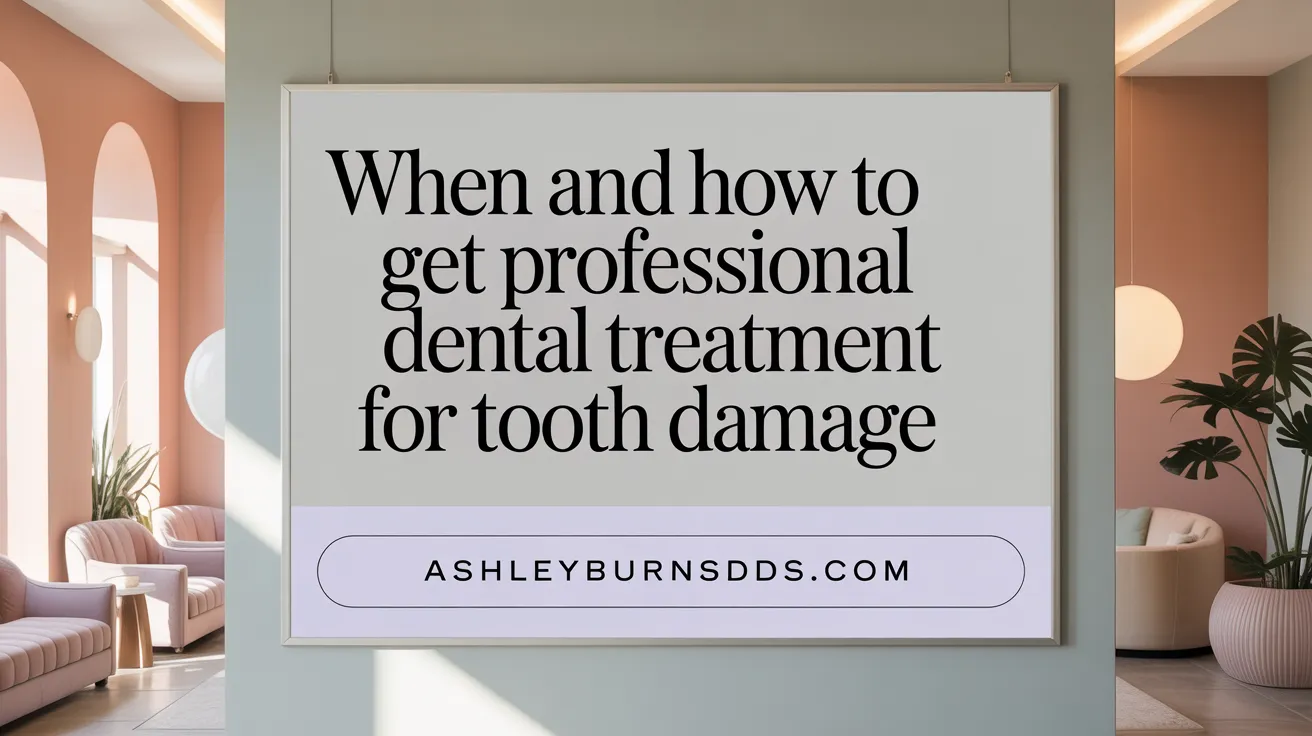 When and How to Get Professional Dental Treatment for Tooth Damage