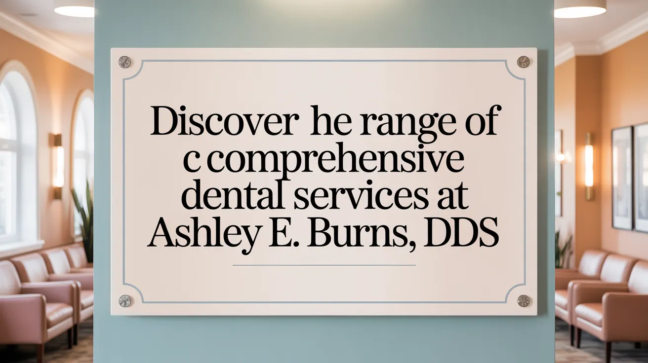 Discover the Range of Comprehensive Dental Services at Ashley E. Burns, DDS