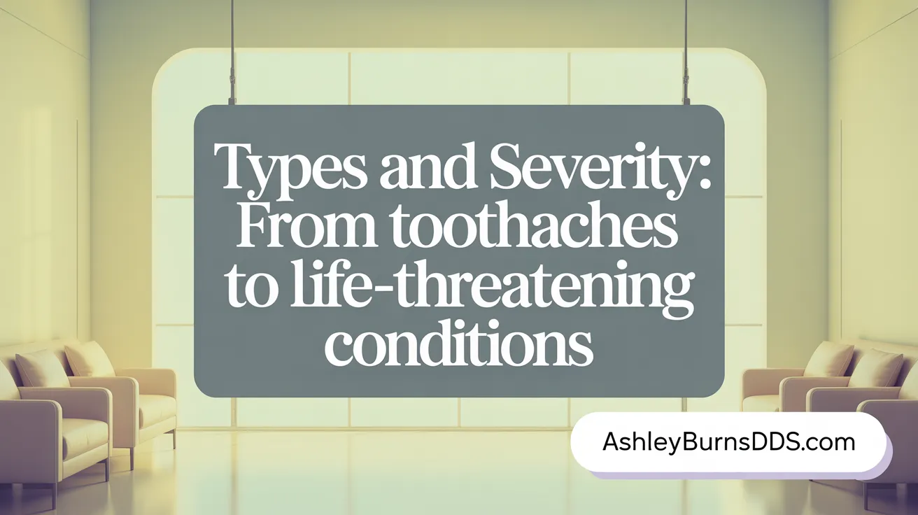 Types and Severity: From Toothaches to Life-Threatening Conditions