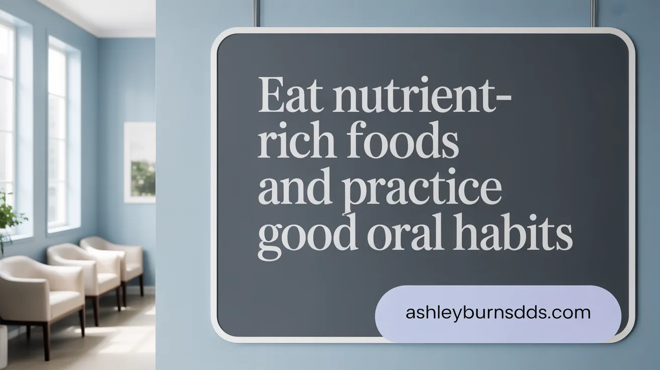 Eat Nutrient-Rich Foods and Practice Good Oral Habits