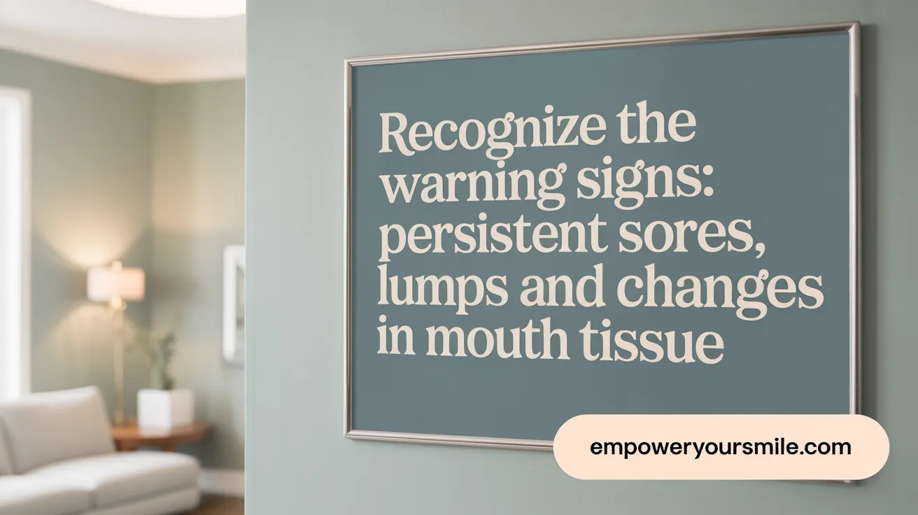 Recognize the Warning Signs: Persistent Sores, Lumps, and Changes in Mouth Tissue