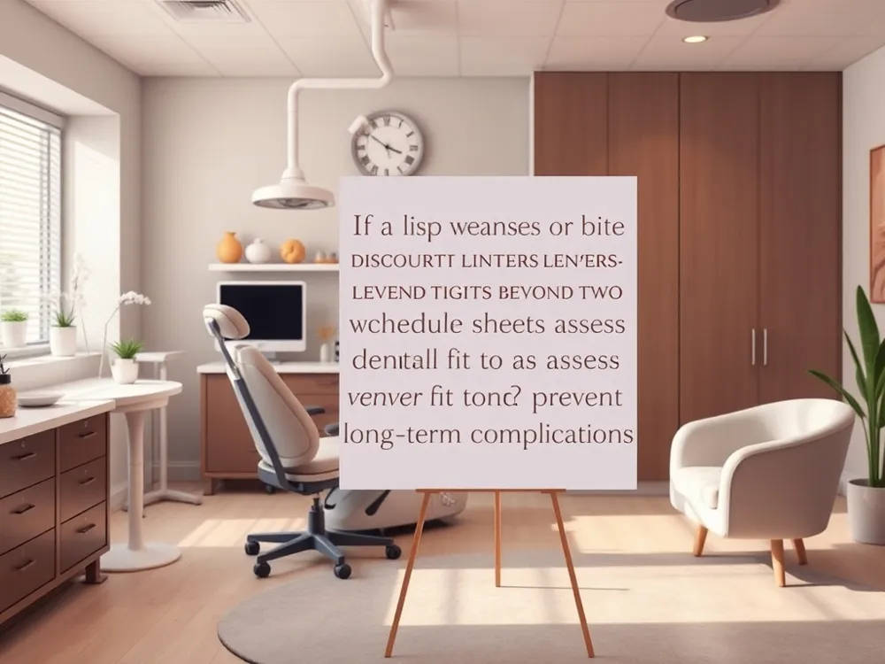 If a lisp worsens or bite discomfort lingers beyond two weeks, schedule a dental visit to assess veneer fit and prevent long‑term complications.