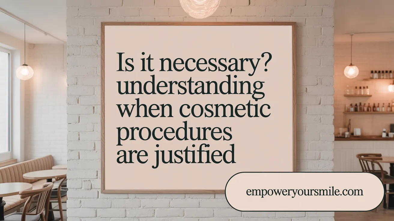 Is It Necessary? Understanding When Cosmetic Procedures Are Justified