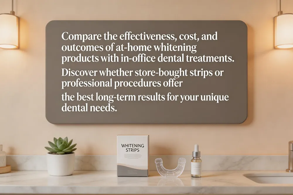 Compare the effectiveness, cost, and outcomes of at-home whitening products with in-office dental treatments. Discover whether store-bought strips or professional procedures offer the best long-term results for your unique dental needs.