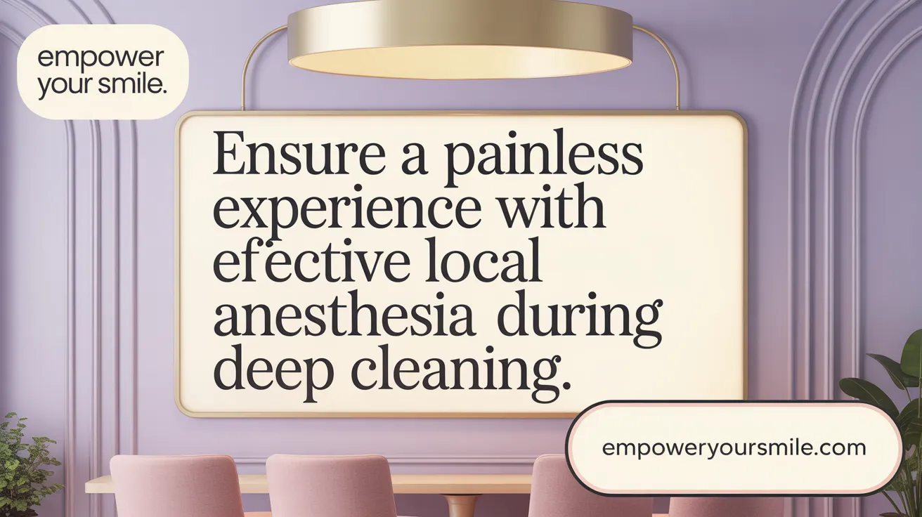 Ensure a painless experience with effective local anesthesia during deep cleaning.