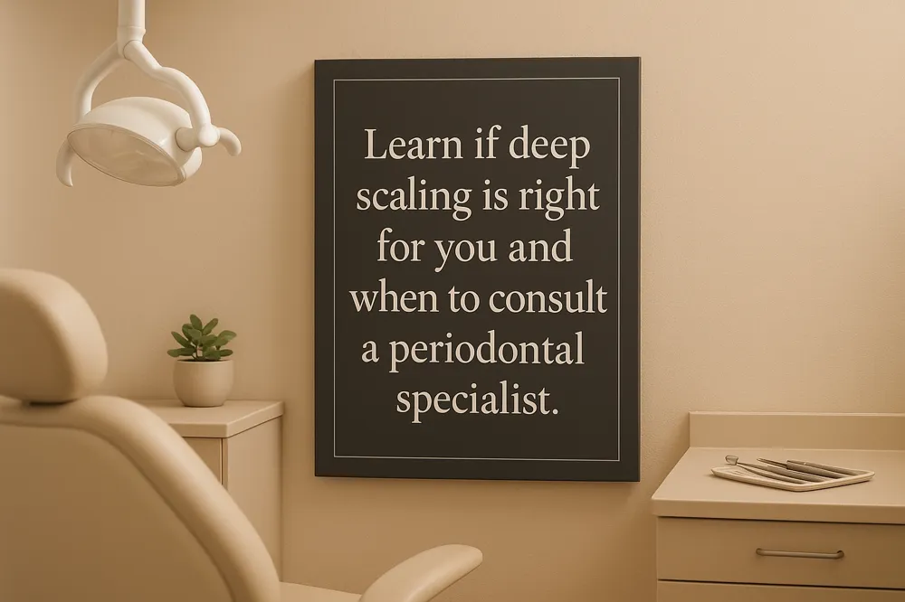 Learn if deep scaling is right for you and when to consult a periodontal specialist.