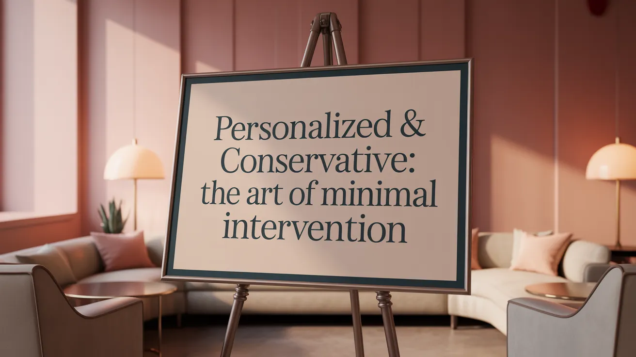 Personalized & Conservative: The Art of Minimal Intervention