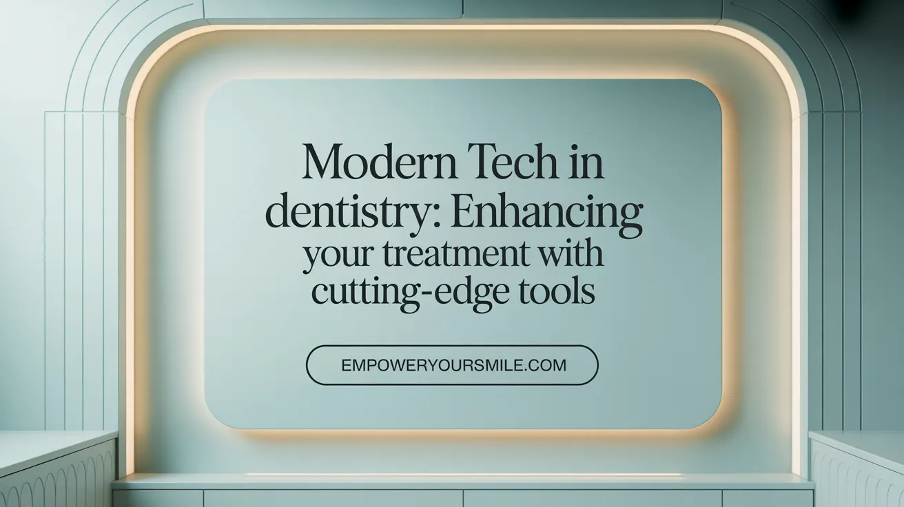 Modern Tech in Dentistry: Enhancing Your Treatment with Cutting-Edge Tools