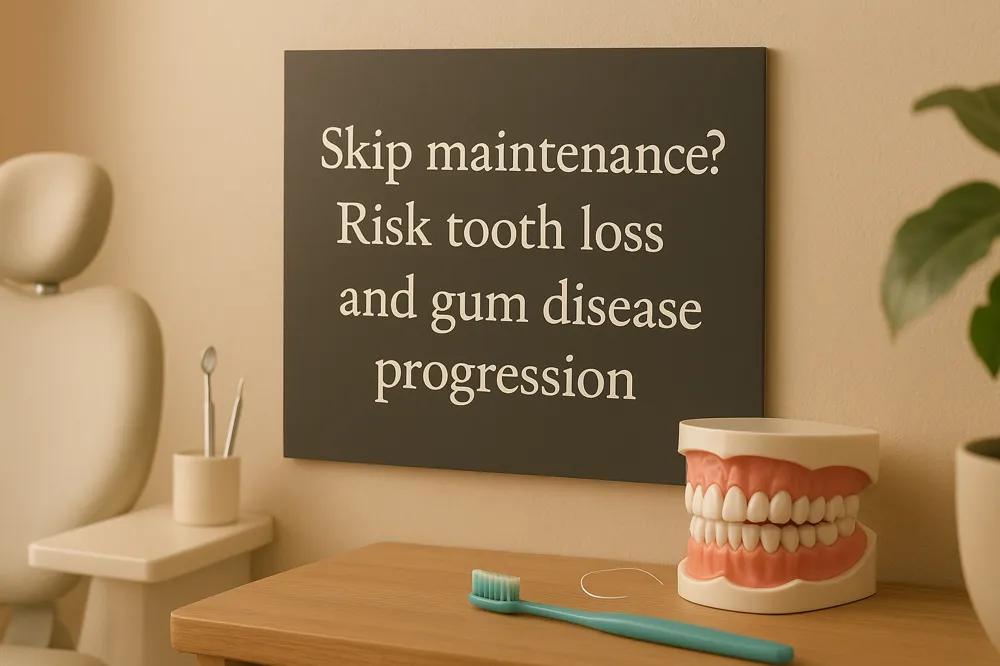 Skip maintenance? Risk tooth loss and gum disease progression