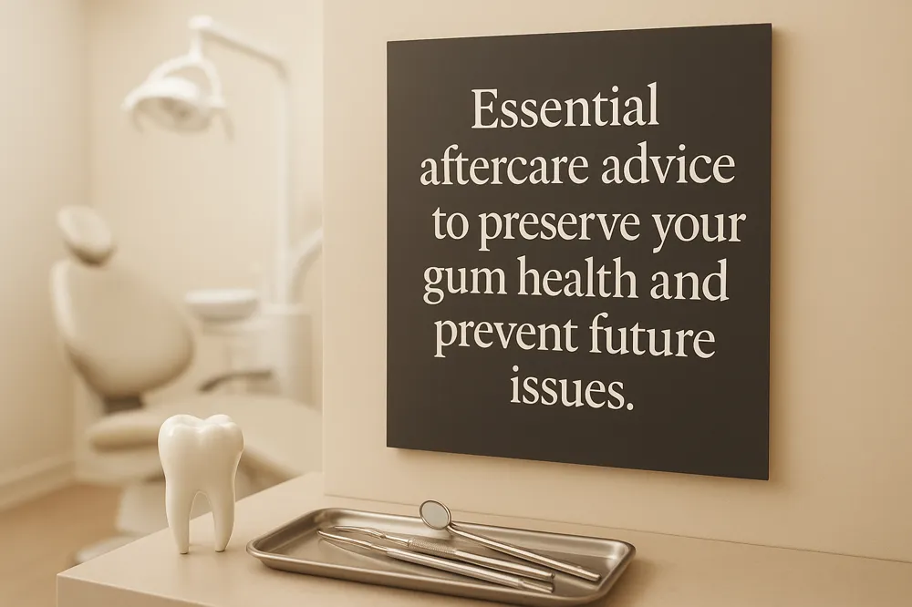Essential aftercare advice to preserve your gum health and prevent future issues.