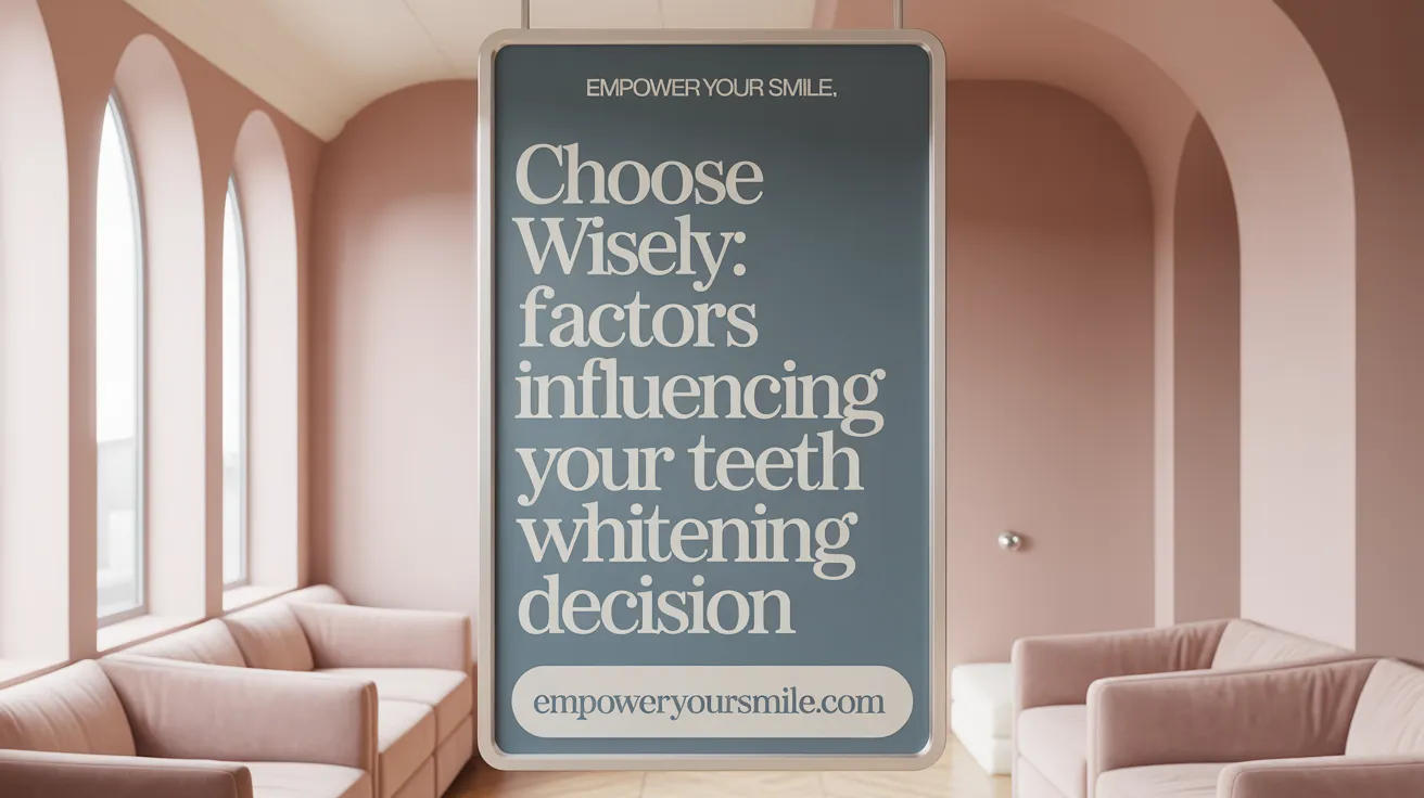 Choose Wisely: Factors Influencing Your Teeth Whitening Decision