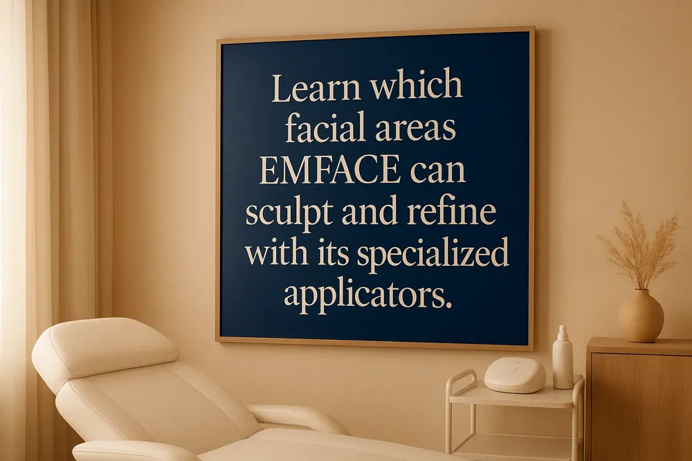 Learn which facial areas EMFACE can sculpt and refine with its specialized applicators.