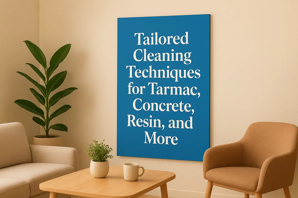 Tailored Cleaning Techniques for Tarmac, Concrete, Resin, and More
