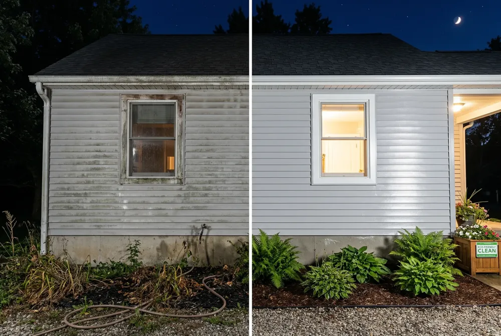 Combine manual tools, biodegradable products, guards, and recycling for a circular gutter system.